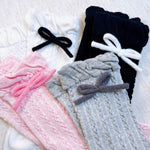 Adorable Yarn Bow Socks Set Of 2-0