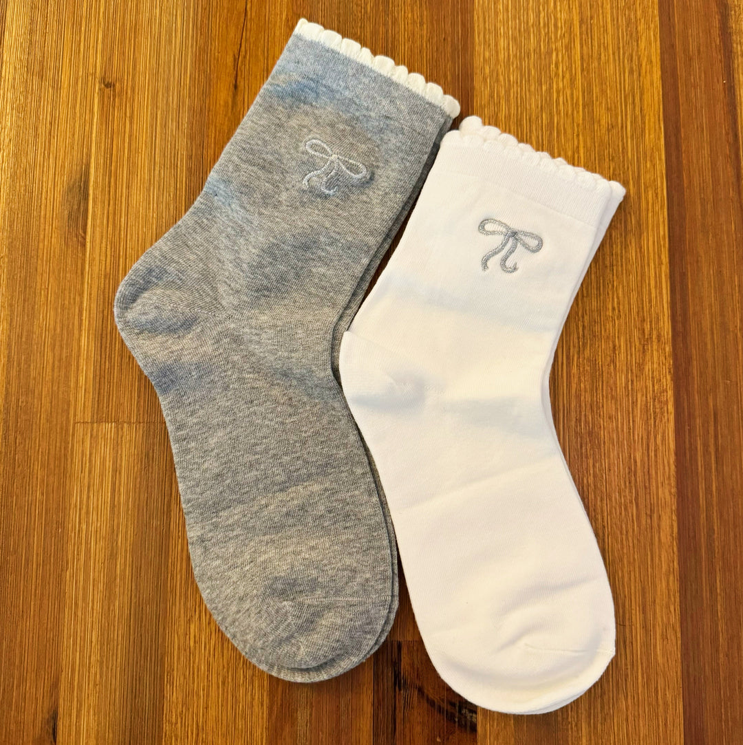 Bow Bow Socks Set Of 2-0