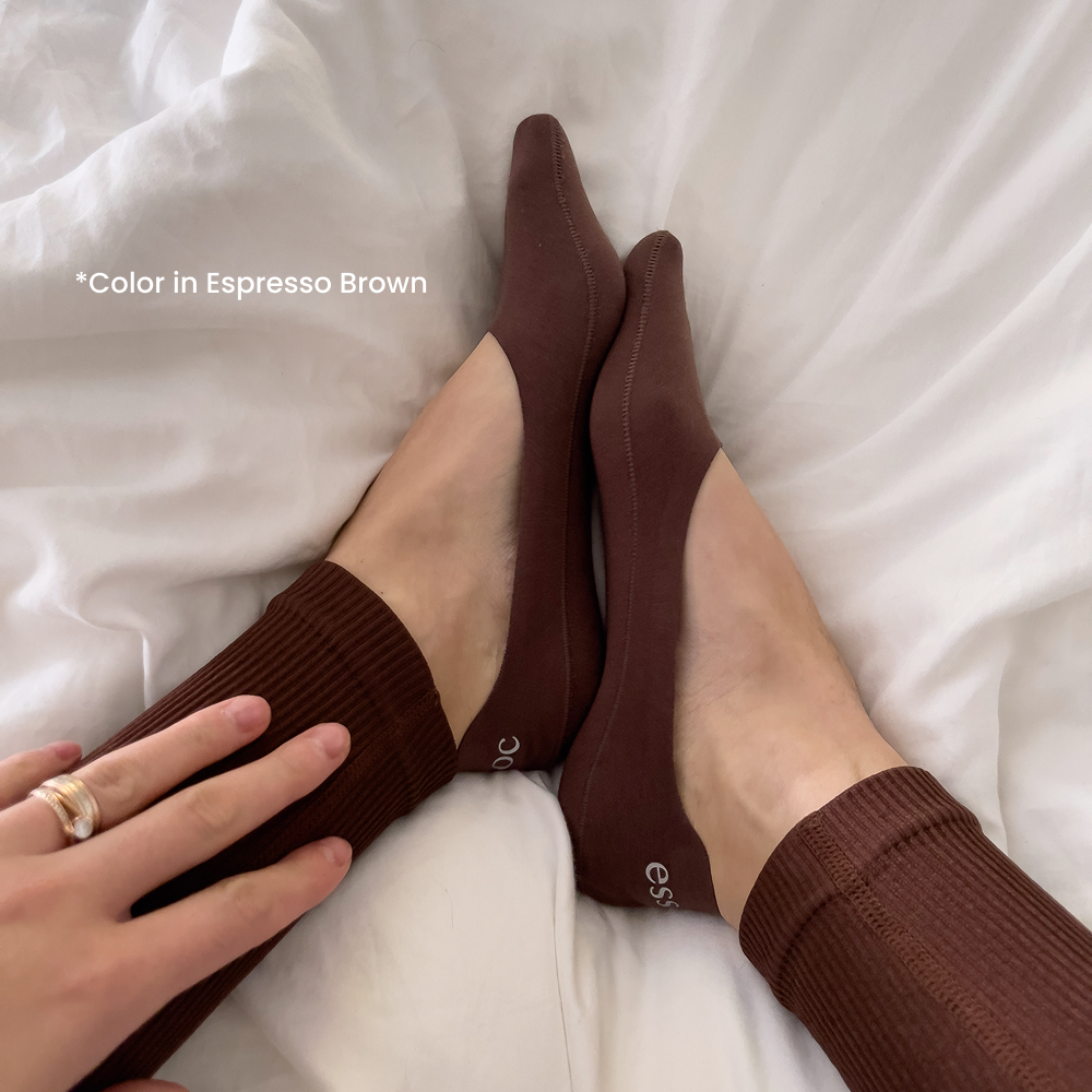 TreatTread Unisex Cotton No Show Socks | Almond Beige
