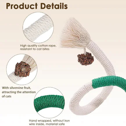 Cotton Rope Cat Chew Toy with Silvervine Fruit - Paw's & Price's