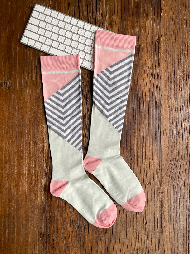 TrueTread Patterned Compression Socks