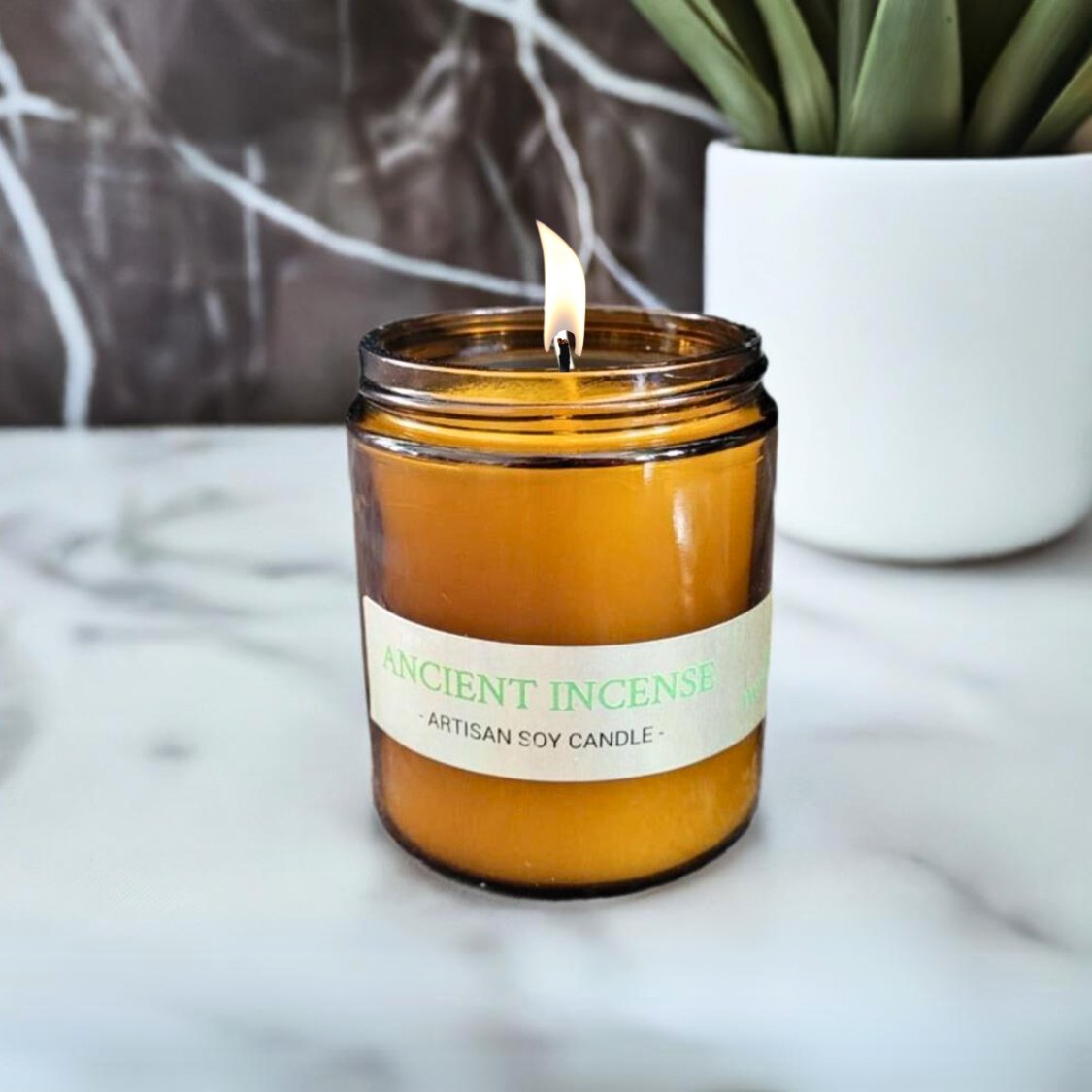 TrueTreads Ancient Incense Artisan Soy Candle