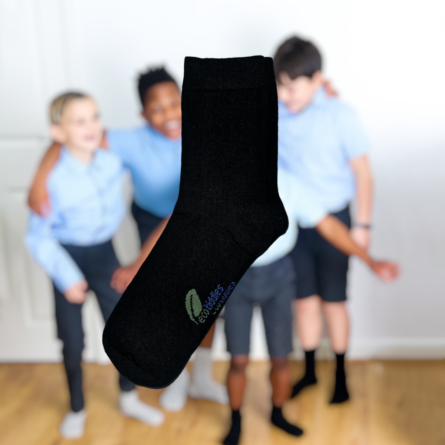 TrueTread BLACK SCHOOL SOCKS - KIDS (PLAIN SOCKS)