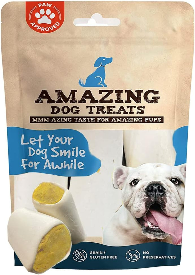 - Stuffed Shin Bone for Dogs (Bacon and Cheese, 2-3 Inch - 4 Count) - All Natural Dog Bones…