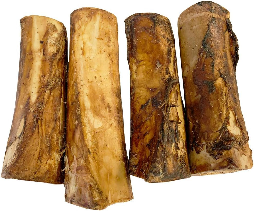 - 5-6 Inch Meaty Beef Marrow Bones- (6 Count) - Best Bones for Dogs - Long Lasting Dog Chew Bones - Filled Marrow Dog Bone