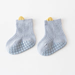 Baby Solid Color Non Slip Toddler Socks Thin Style Summer Socks-3