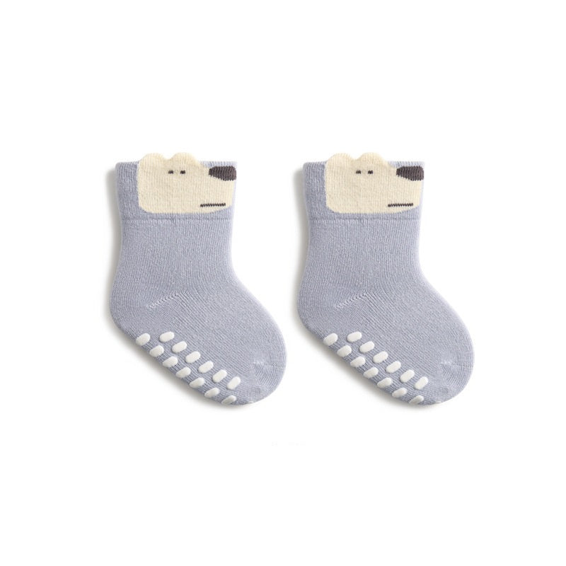 Spring Baby Breathable Animals Cartoon Design Socks Non-Slip-5