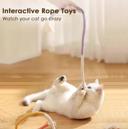 Cotton Rope Cat Chew Toy with Silvervine Fruit - Paw's & Price's